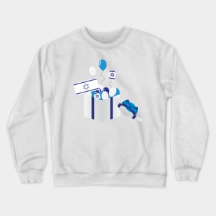 Israel flags and Balloons Crewneck Sweatshirt